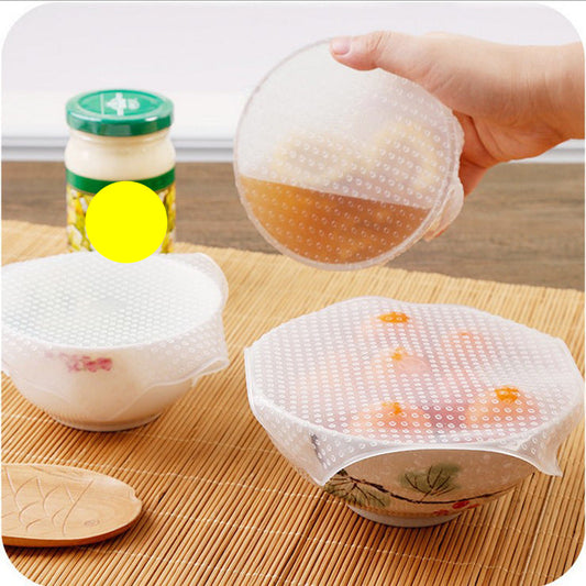 Reusable Silicone Stretch Food Wrap – Heat & Cold Resistant Sealing Cover
