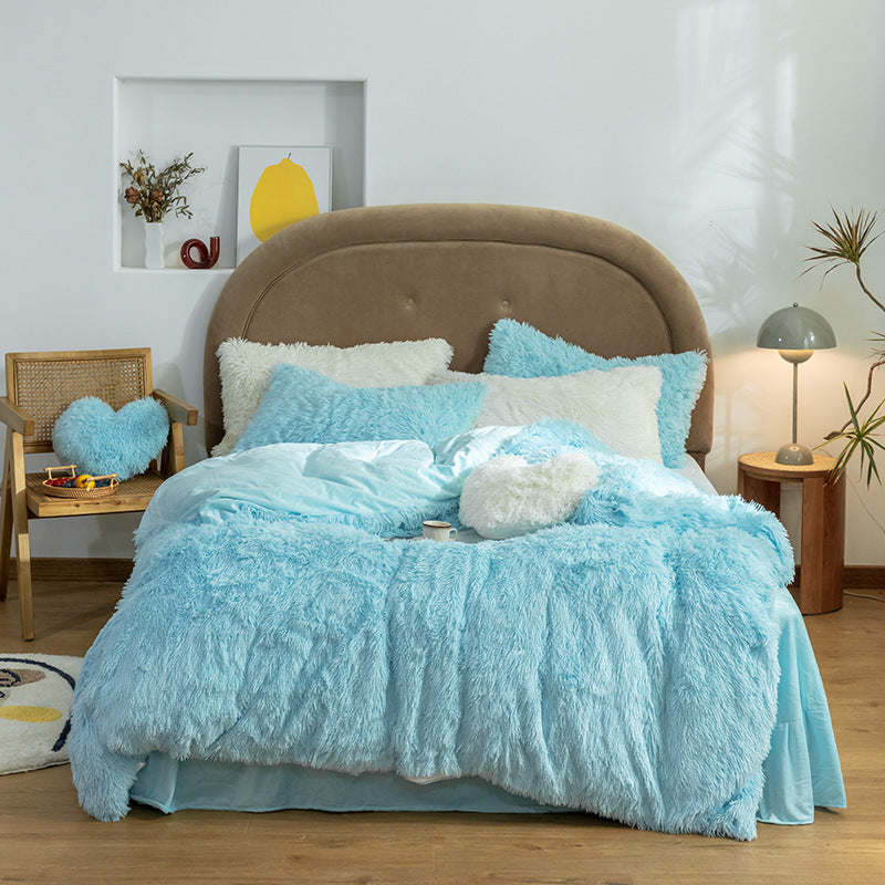 Korean Style Cloud Mink Velvet Coral Velvet Bed Sheet