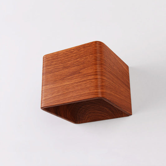 Wooden cube on a white background