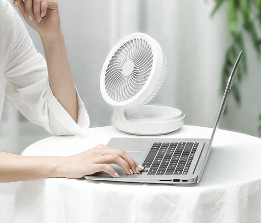 Household Rechargeable Wall Mounted Mini Foldable Desktop Fan