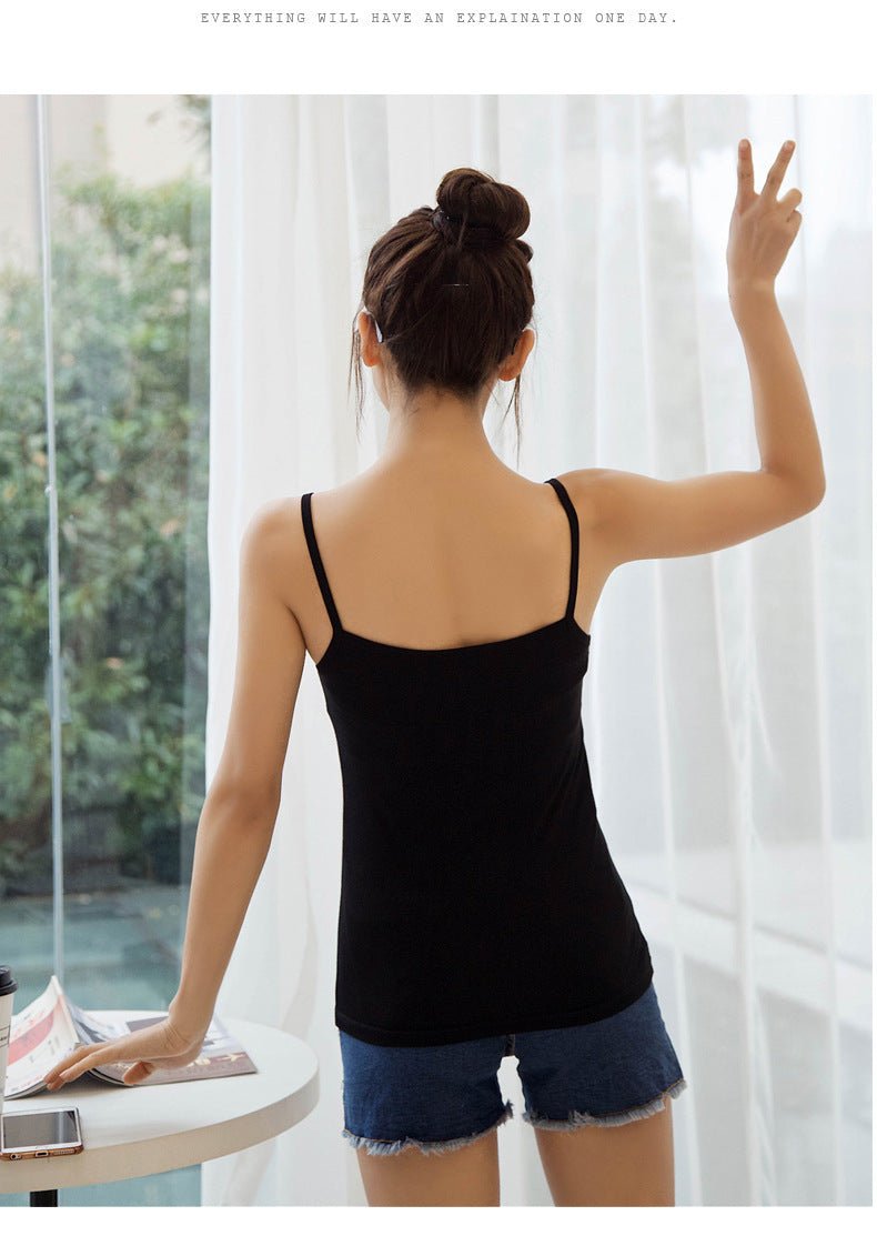 Pure color female wear cotton sling outside