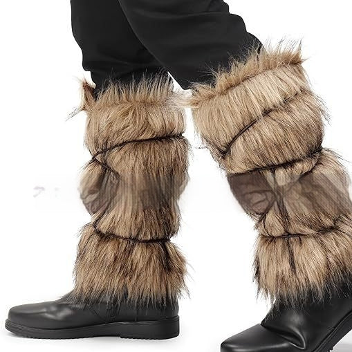 Viking Men's Cape And Shawl Oversleeve Booties Suit Artificial Wool