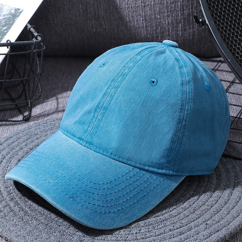 Unisex Washed Cotton Distressed Baseball Cap