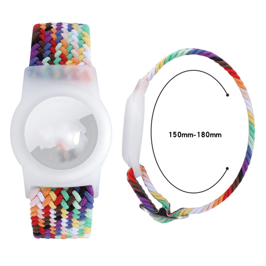 Airtag Kids Wristband - Soft Shell Rainbow Strap for Apple Airtag