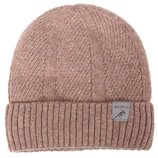 Unisex Curled Velvet Wool Knitted Hat