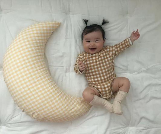 Moon Shape Newborn Nursing Pillow - Soft Cotton Breastfeeding Cushion