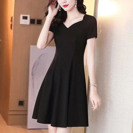 Collar Black Business Skirt Women's Summer Wear