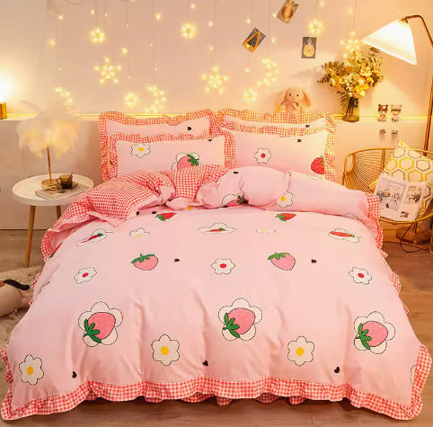 Princess Wind Bed Skirt Girl Heart Bed Sheet Set