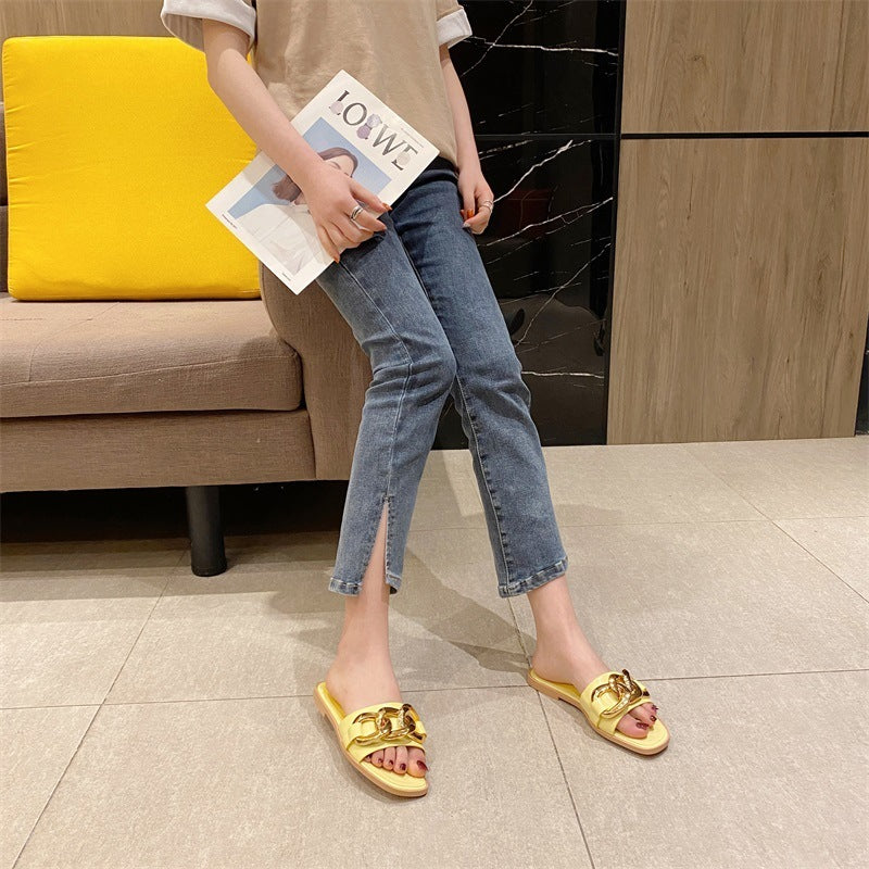 Candy-colored Outer Wear Sandals And Slippers Women