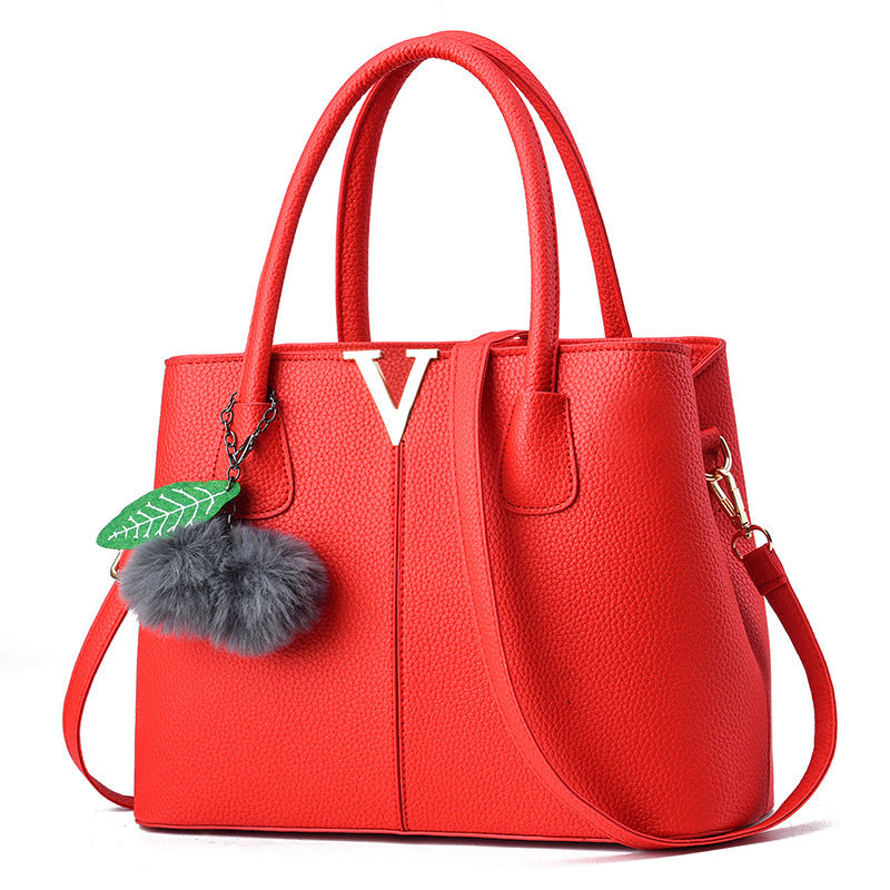 New Lychee Pattern Handbag Large Capacity