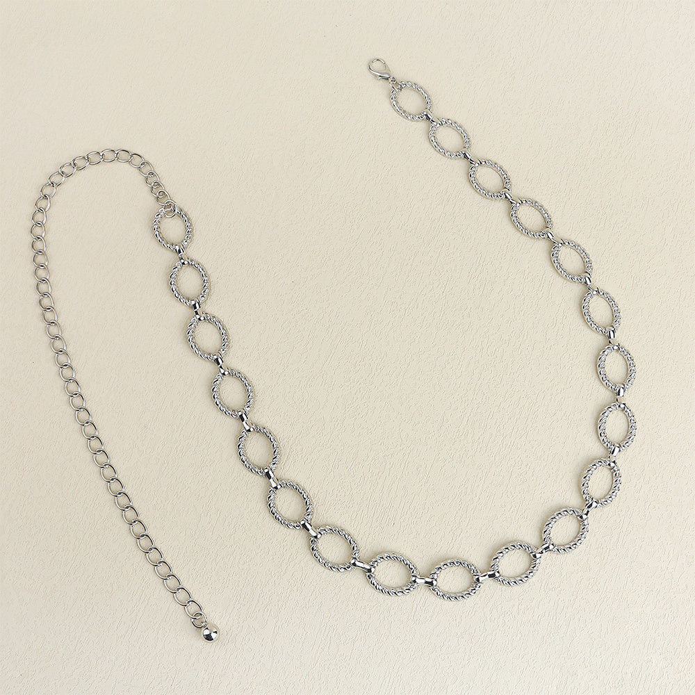 Waist Chain - Women Senior Sense Circle Wavy Metal Chain
