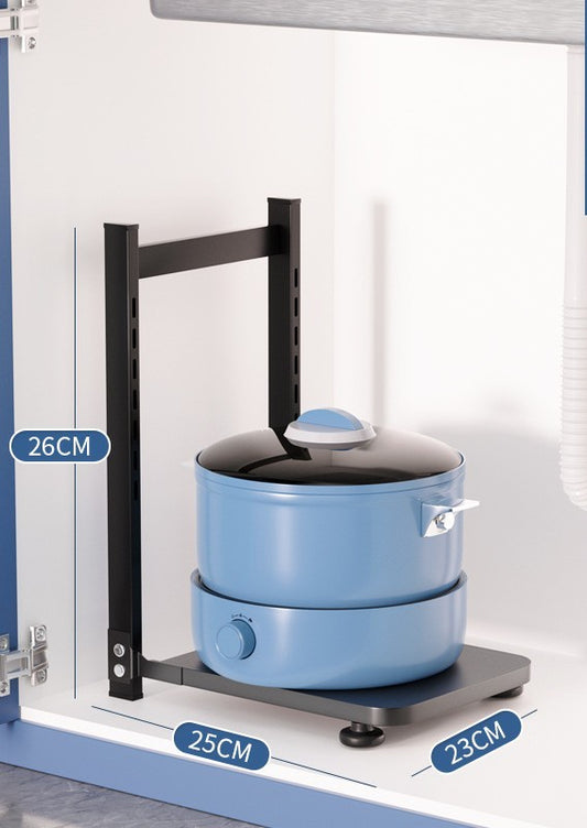 Non-perforated Kitchen Shelving Household Sink Pot Storage Pot Rack