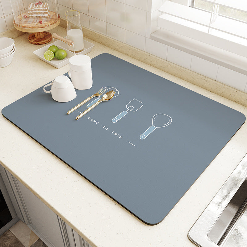 Modern & Minimalism Kitchen Countertop Water Draining Pad