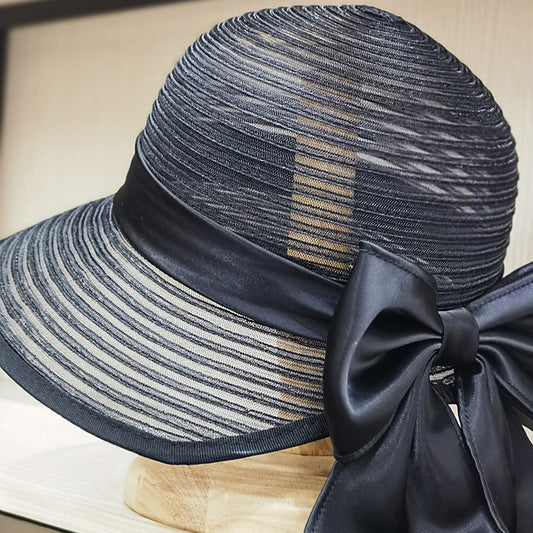 PP Silk Breathable Satin Bow Back Open Fork Basin Cap