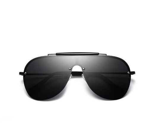 New Fashion One-Piece Large Frame Aviator Men’s Sunglasses