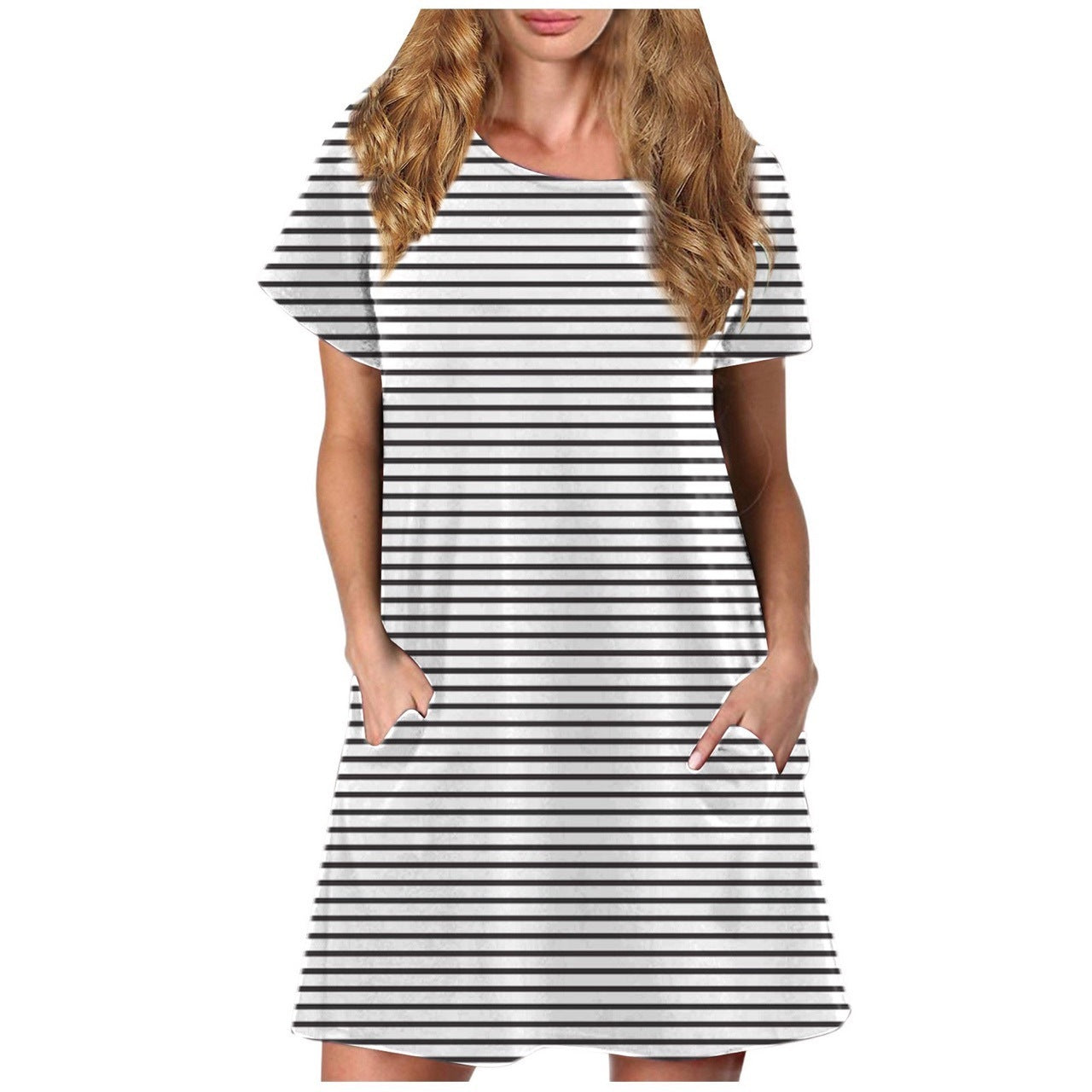 Summer Pullover Medium Style Dress for Women