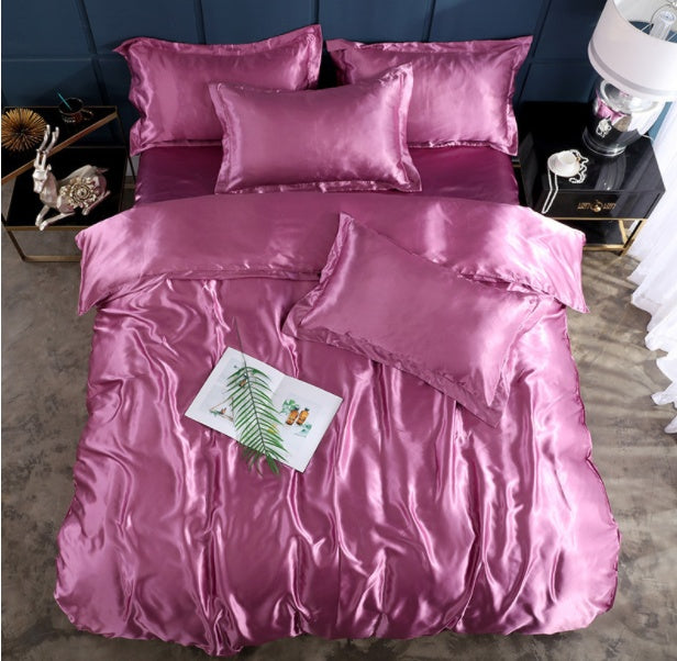 Bed Sheet Quilt Cover Naked Sleep Cool Silk Single Three Piece Set