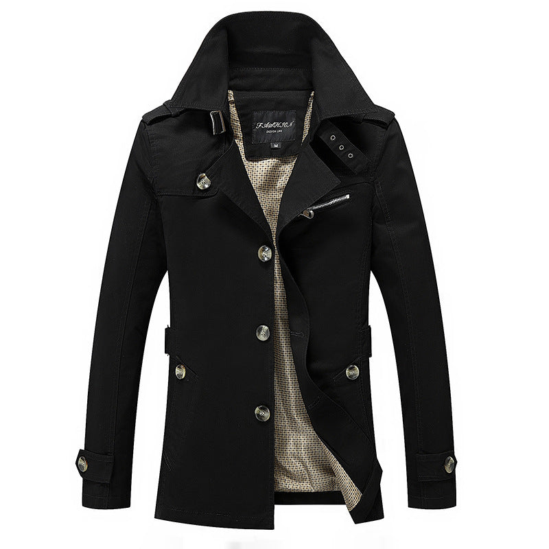 Spring Men's Washed Windbreaker Jacket