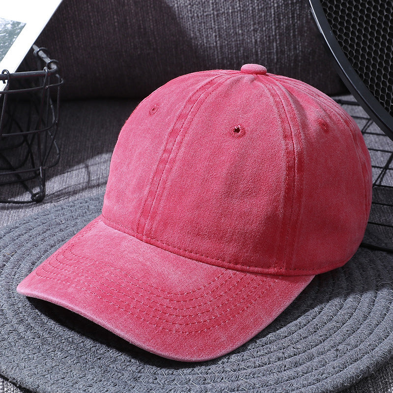 Unisex Washed Cotton Distressed Baseball Cap