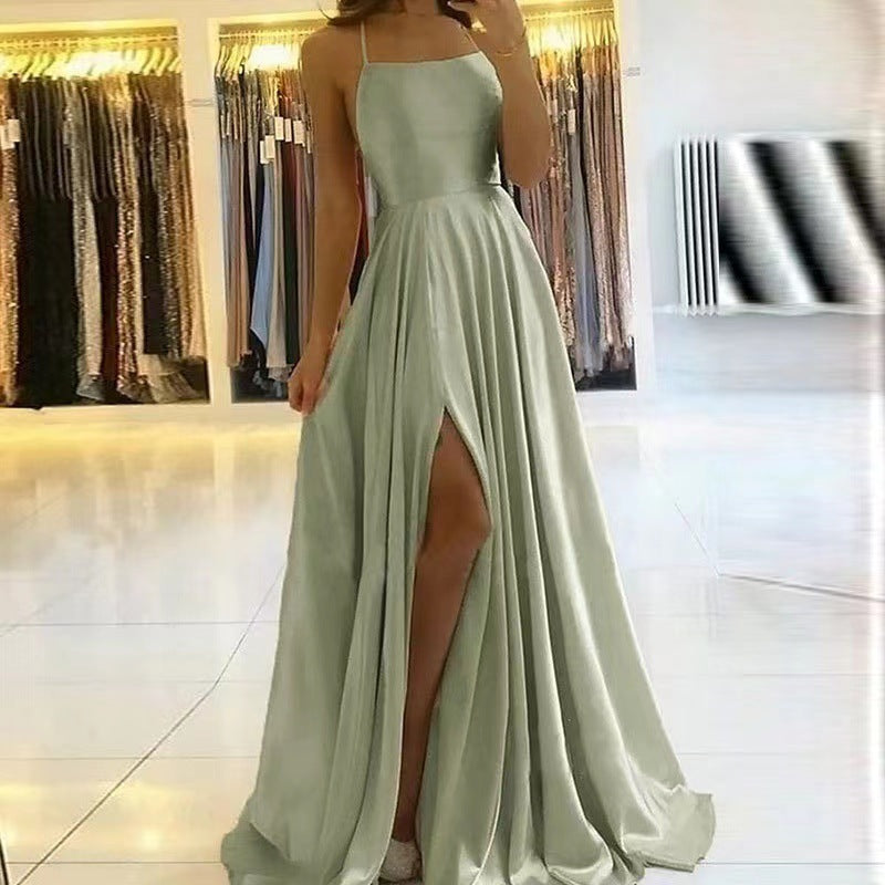 Evening Dress Prom Robe Formal Simple Split