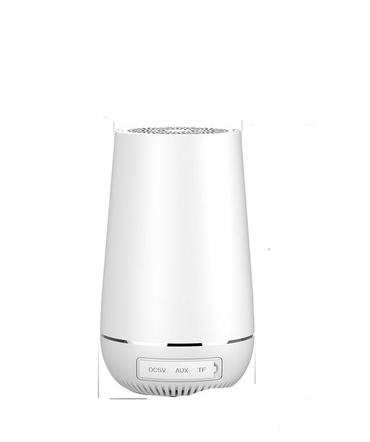 White electronic device with labeled dimensions on a white background