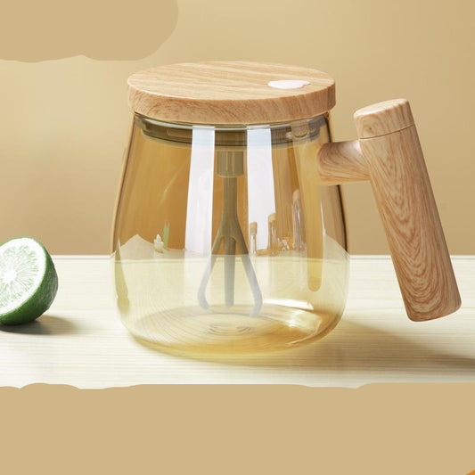 Self Stirring Coffee Mug - Electric Mixing Glass Cup
