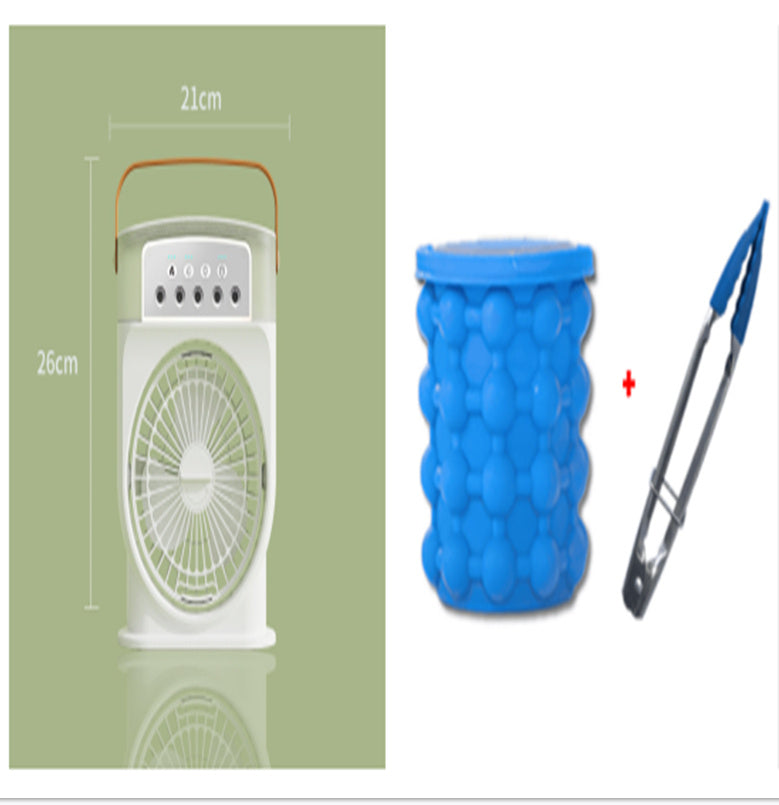 USB Air Cooler Fan with 5 Spray Modes, 7-Color LED, and 600ML Tank