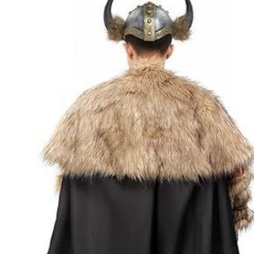 Viking Men's Cape And Shawl Oversleeve Booties Suit Artificial Wool
