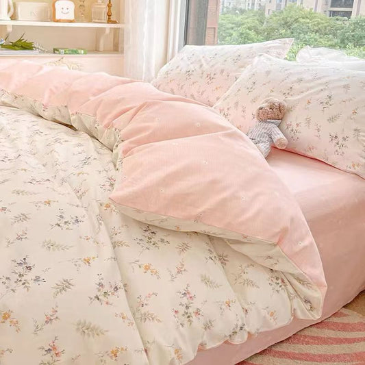 Cotton Bed Sheet Quilt Cover Bed Sheet Four-piece Set