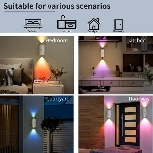 RGB Gradient LED Night Light with Motion Sensor - Rechargeable Ambient Light