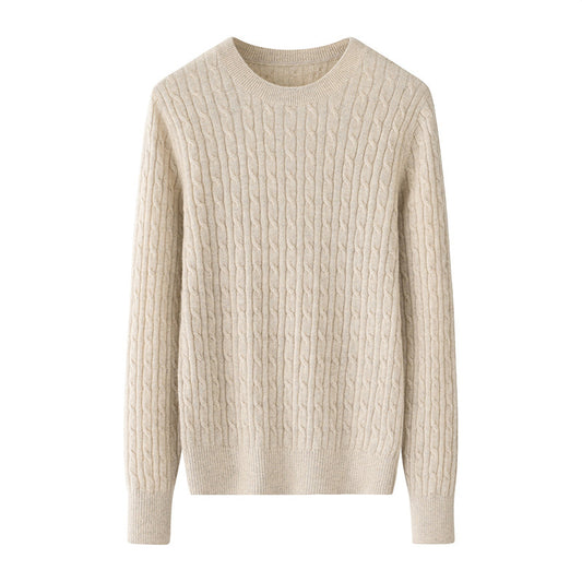 Round Neck Sweater Women's Pure Cashmere Sweater