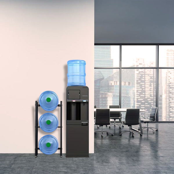 3-Tier Water Bottle Holder, 5 Gallon Removable Water Bottle Holder Organization Storage Rack, Black