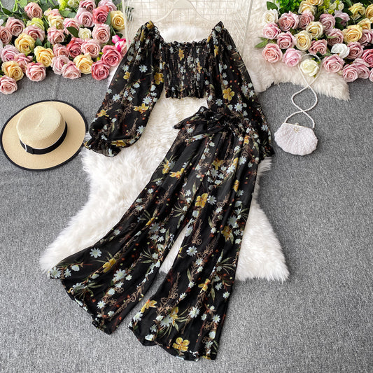 Casual Fashion Suit Female Floral Summer