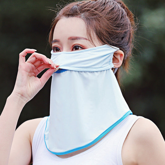 Women's Ice Silk Sunscreen Mask Scarf