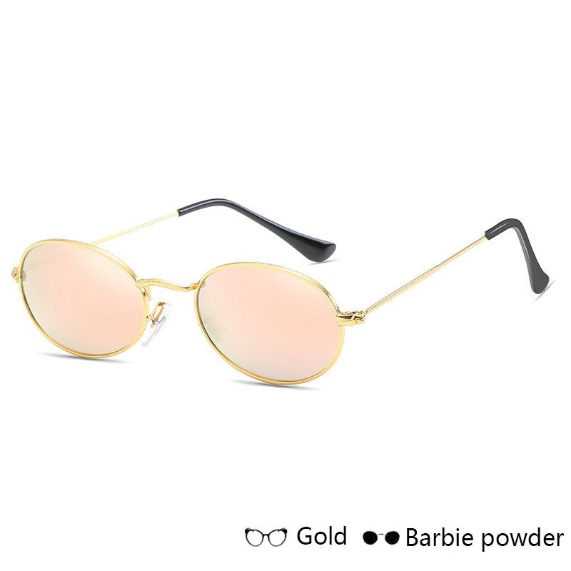 Women’s Oval Metal Frame Sunglasses