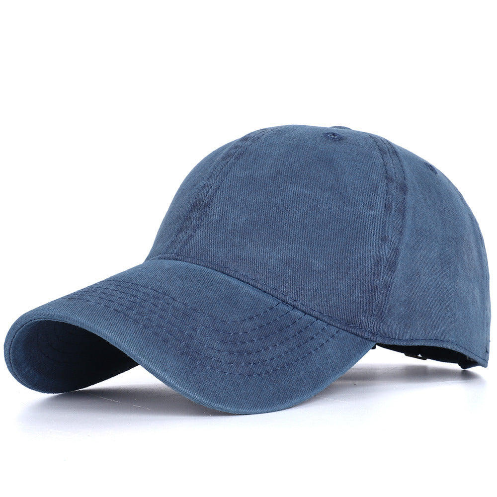 Unisex Washed Cotton Distressed Baseball Cap