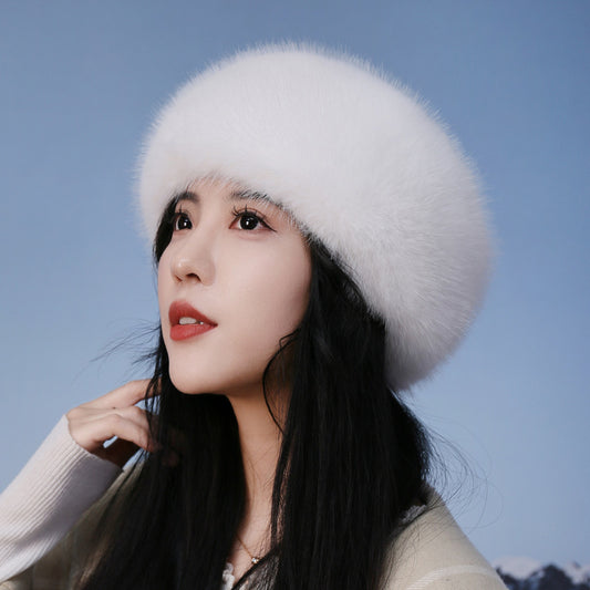 Winter Fur Thickened No-Top Hair Ring Hat