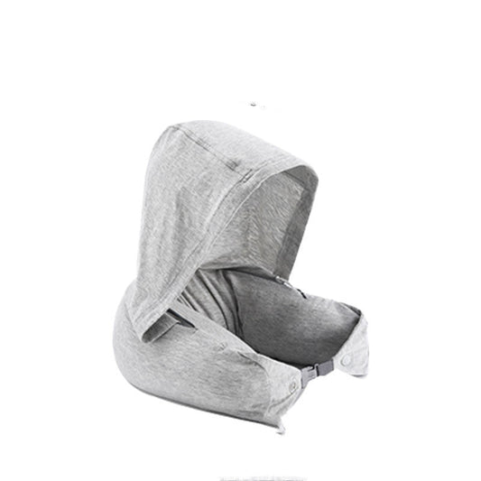 Gray hooded design on a white background