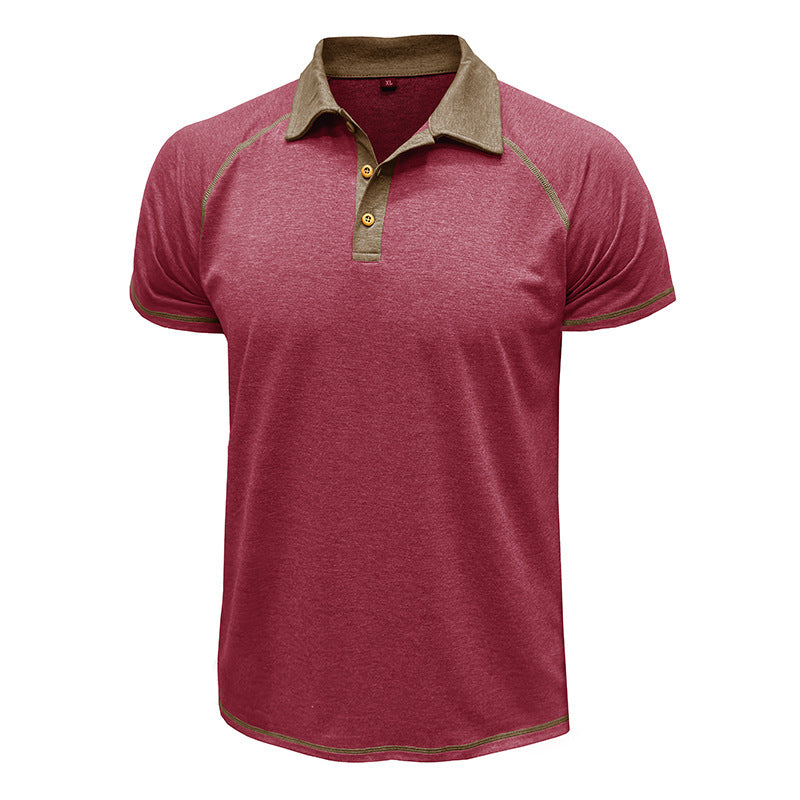 Short-Sleeved Lapel T-Shirt Polo - Bottoming Shirt for Men