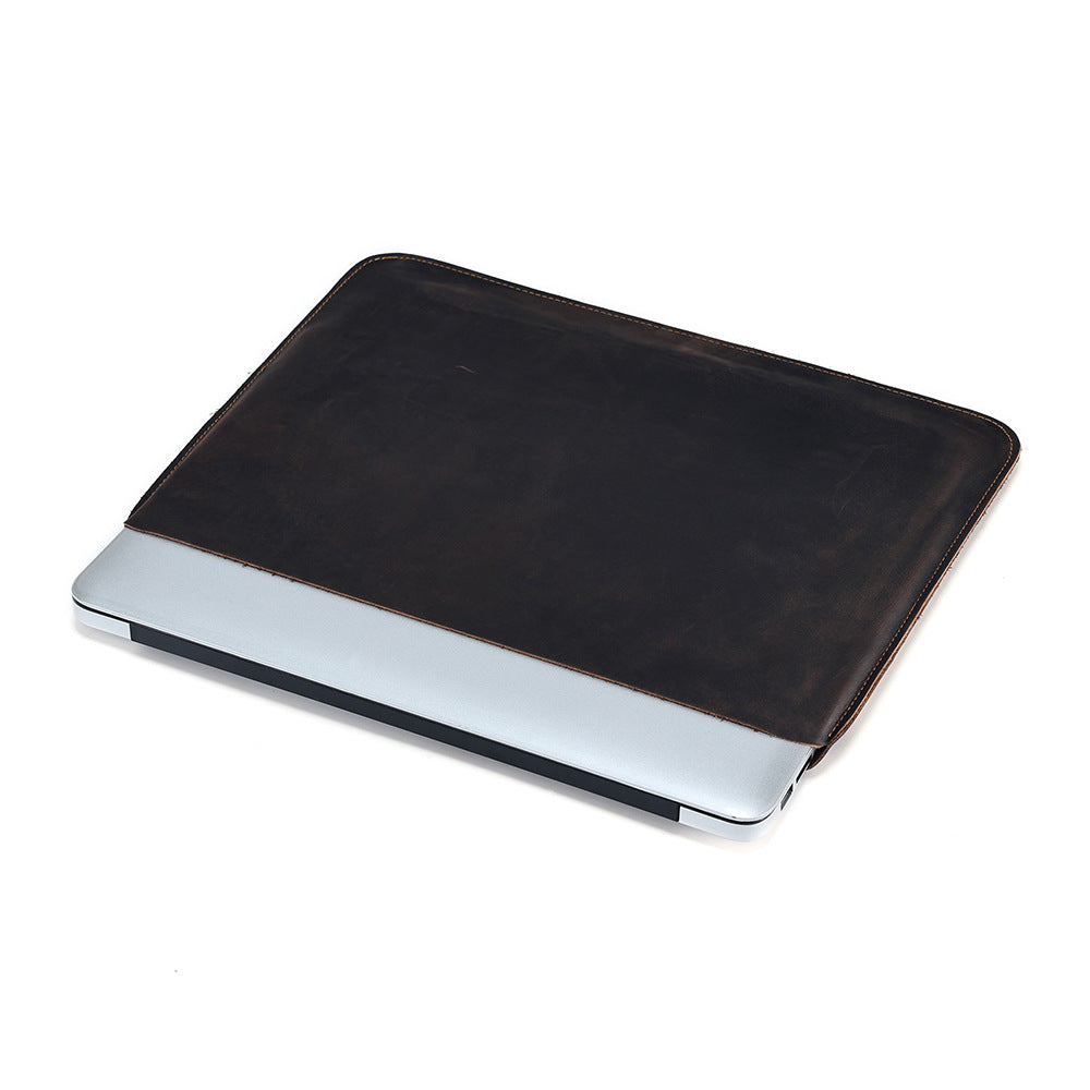 Computer Multi-functional Crazy Horse Leather Horizontal Liner Bag