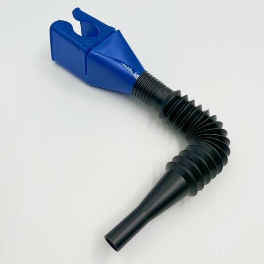 Blue and black plastic tool on a white background