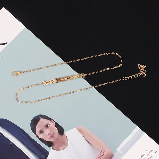 Simple Fashion Women Chevron Arrow Necklace