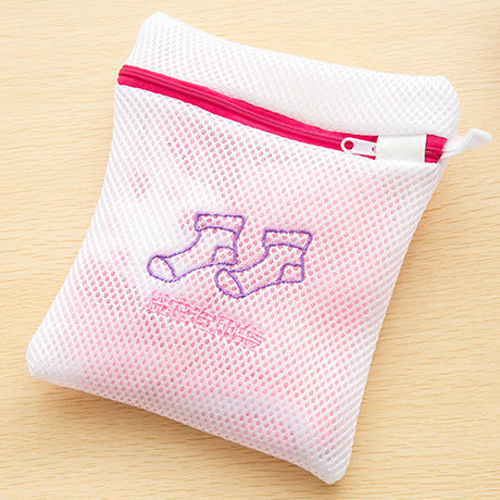Japanese Style Embroidered Fine Mesh Extra Thickening Laundry Bag Suit Bra Underwear Wash Bag Machine Washable Mesh Bag Laundry Protection Bags