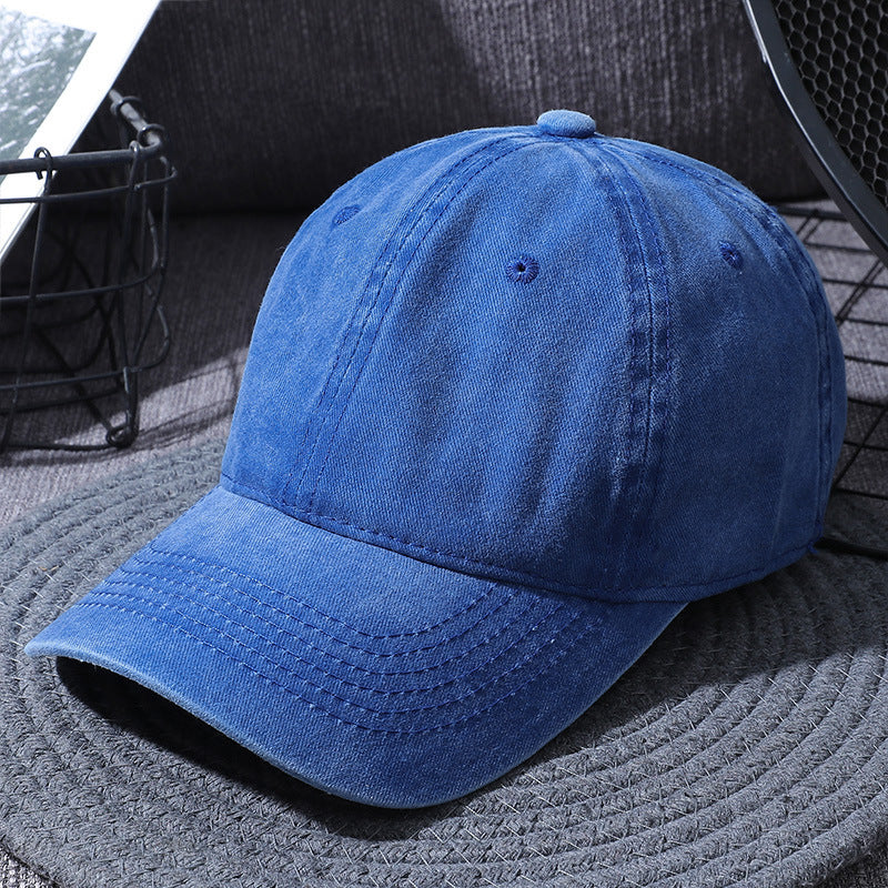 Unisex Washed Cotton Distressed Baseball Cap
