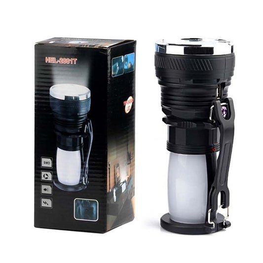 Solar Charging LED Emergency Flashlight - 800mAh Battery