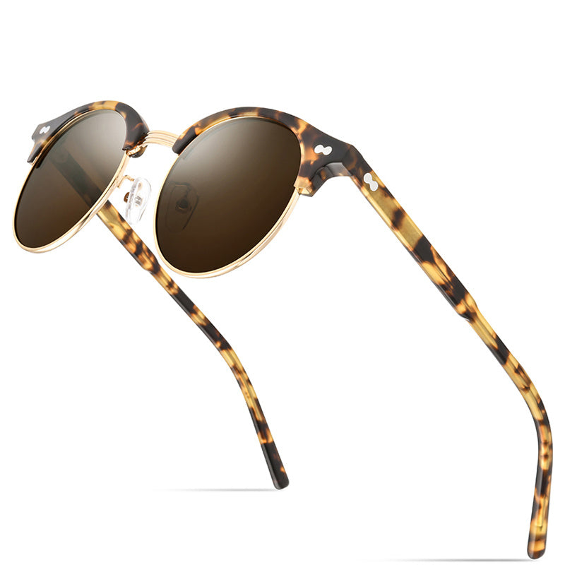 Polarized Round Frame Driving Sunglasses