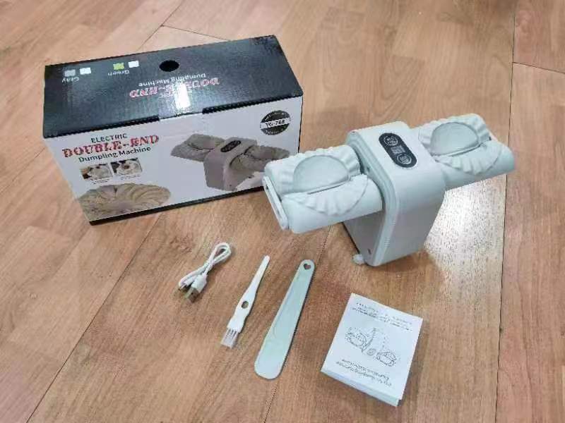 Automatic Double-Headed Electric Dumpling Packer – Type-C Rechargeable, Fast Dumpling Maker