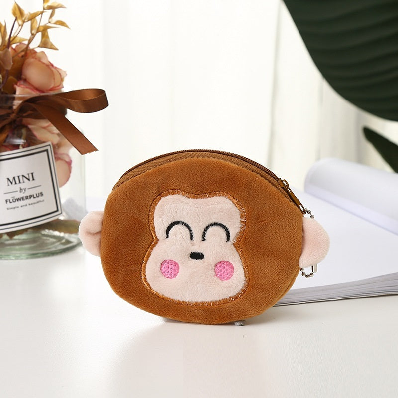 Plush Cute Coin Purse - Cartoon Cloth Women's Key Case