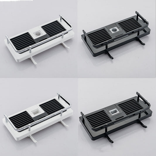 Four different views of a portable grill on a light gray background