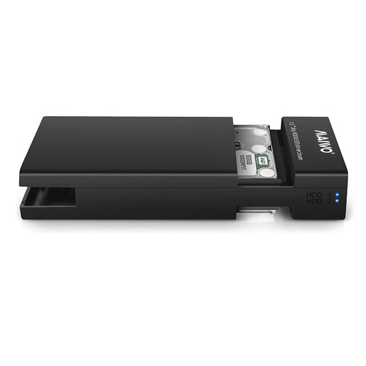 Black card reader with cards on a white background